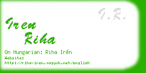 iren riha business card